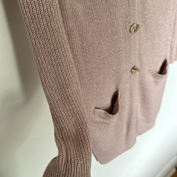 RW&CO Long Blush Cardigan with golden shiny tones - Picture 5 of 8